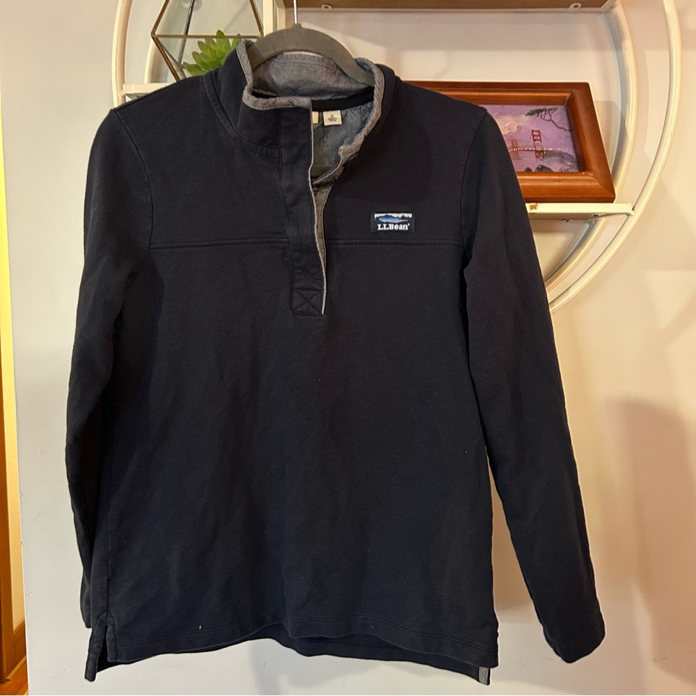 LL Bean Women’s Small S Long Sleeve Rugby Shirt ItemId 501541